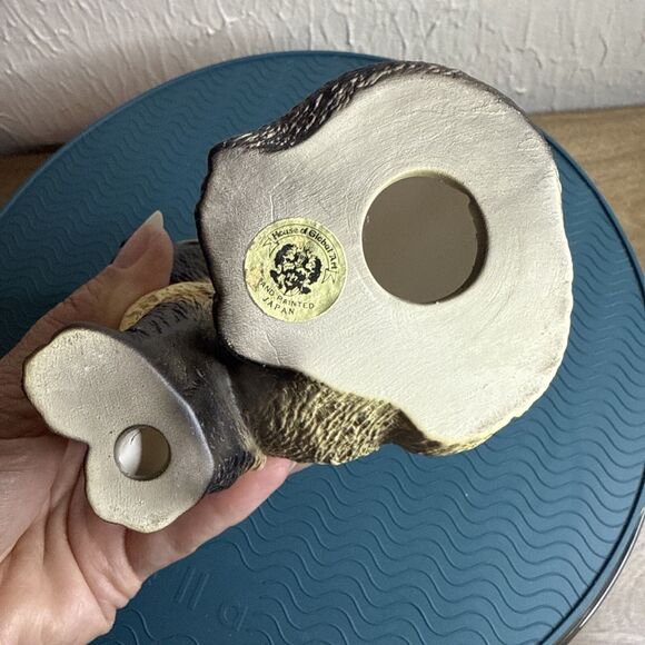 Vintage Blue Eyed Siamese Cat Hand Painted Figurine House of Global Art Japan - Picture 10 of 13